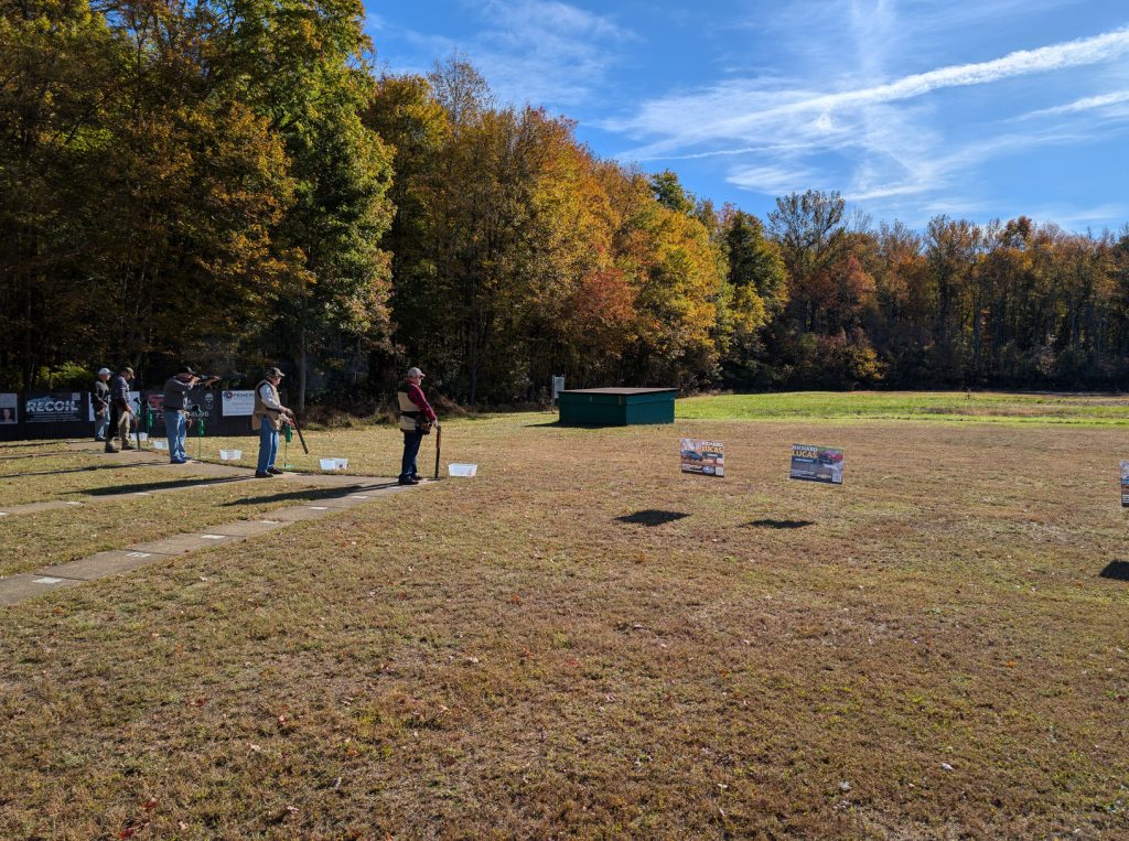 Squad on the line, autumn colors behind field 1